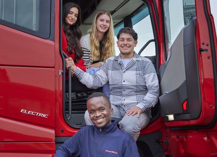 Transco Azubis im LKW